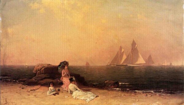 Afternoon at the Shore by Alfred Thompson Bricher, hand-painted oil painting reproduction