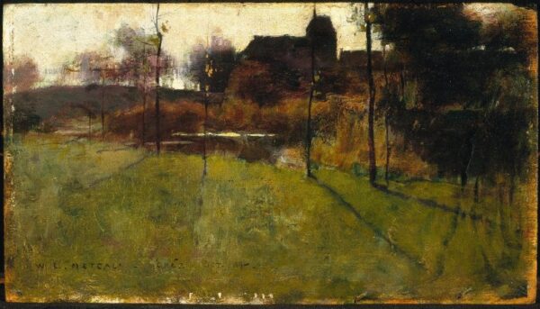Afternoon by the River at Grez by Willard Metcalf, hand-painted oil painting reproduction