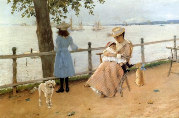 Afternoon by the Sea by William Merritt Chase, hand-painted oil painting reproduction