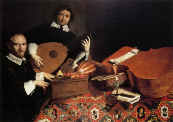 Agliardi Triptych (left) by Evaristo Baschenis, hand-painted oil painting reproduction
