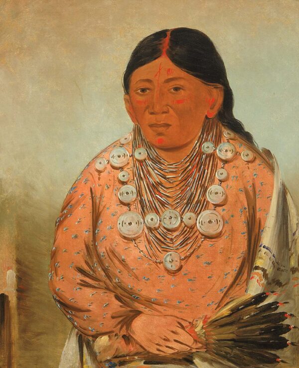 A’h tee wat o mee, a Woman by George Catlin, hand-painted oil painting reproduction