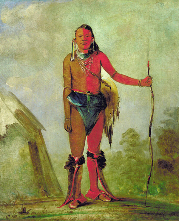 Aih no wa, The Fire, a Fox Medicine Man by George Catlin, hand-painted oil painting reproduction