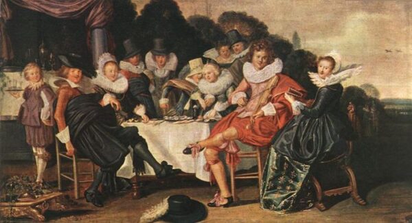 Amusing Party in the Open Air by Dirck Hals, hand-painted oil painting reproduction