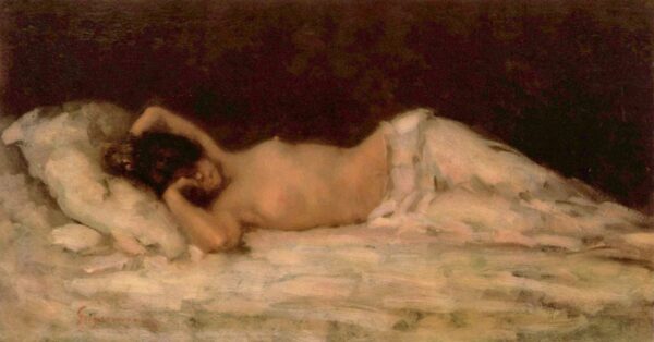 Akt by Nicolae Grigorescu, hand-painted oil painting reproduction