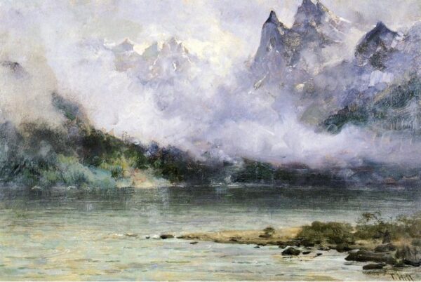 Alaska Scene near Juneau by Thomas Hill, hand-painted oil painting reproduction