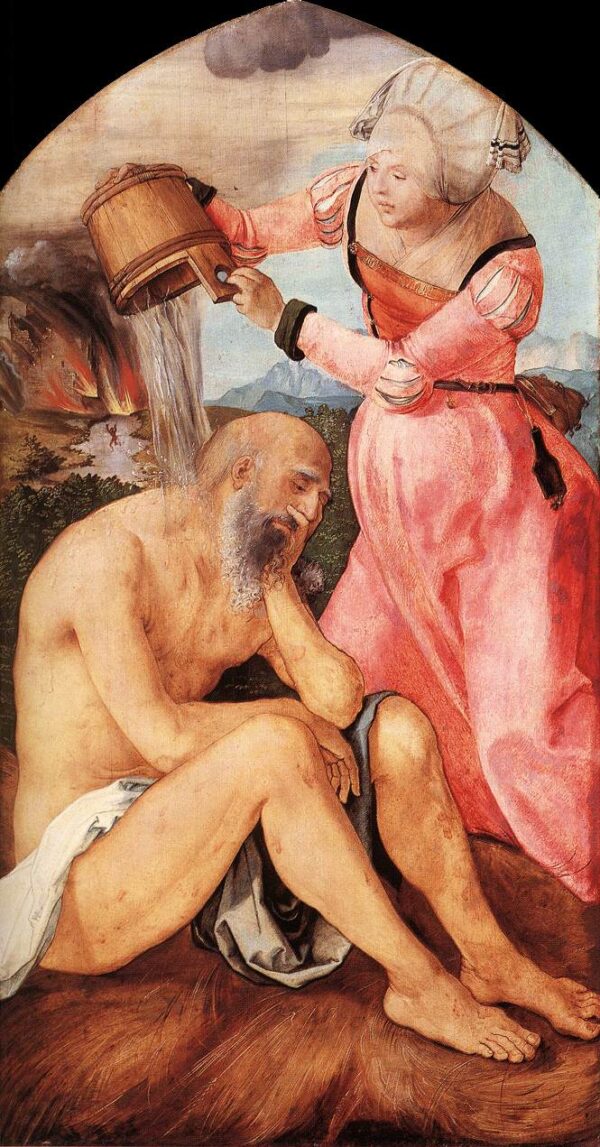 job and his wife by Albrecht Dürer, hand-painted oil painting reproduction