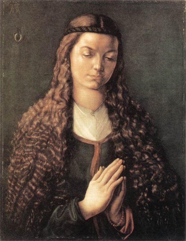 Portrait of a Young Furleger with Loose Hair by Albrecht Dürer, hand-painted oil painting reproduction