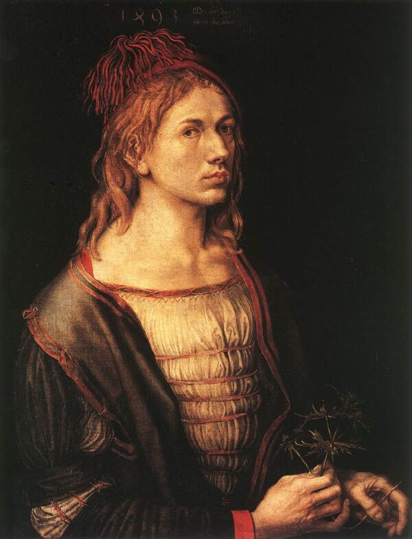 Self portrait at 22 by Albrecht Dürer, hand-painted oil painting reproduction