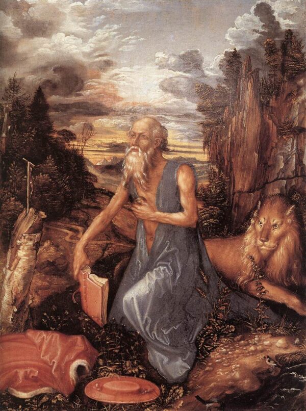 St Jerome in the Wilderness by Albrecht Dürer, hand-painted oil painting reproduction