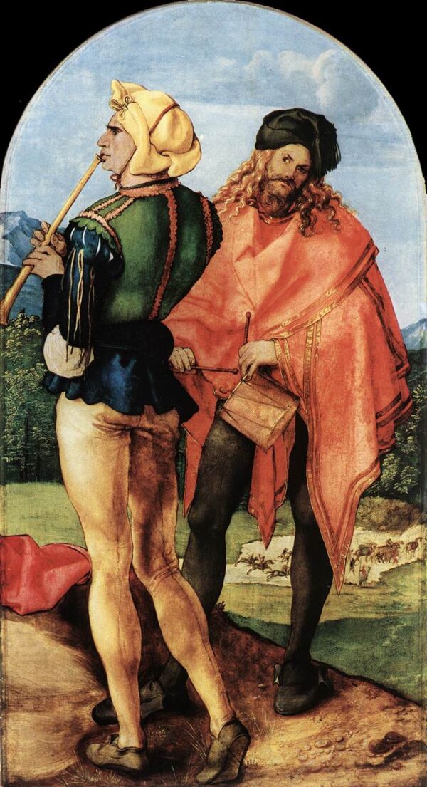 Two Musicians by Albrecht Dürer, hand-painted oil painting reproduction