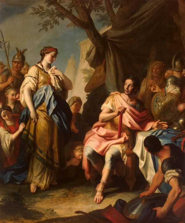 Alexander The Great and Roxane by Pietro Rotari, hand-painted oil painting reproduction