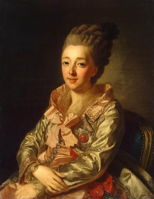 Portrait of Grand Duchess Natalia Alexeyevna by Alexander Roslin, hand-painted oil painting reproduction
