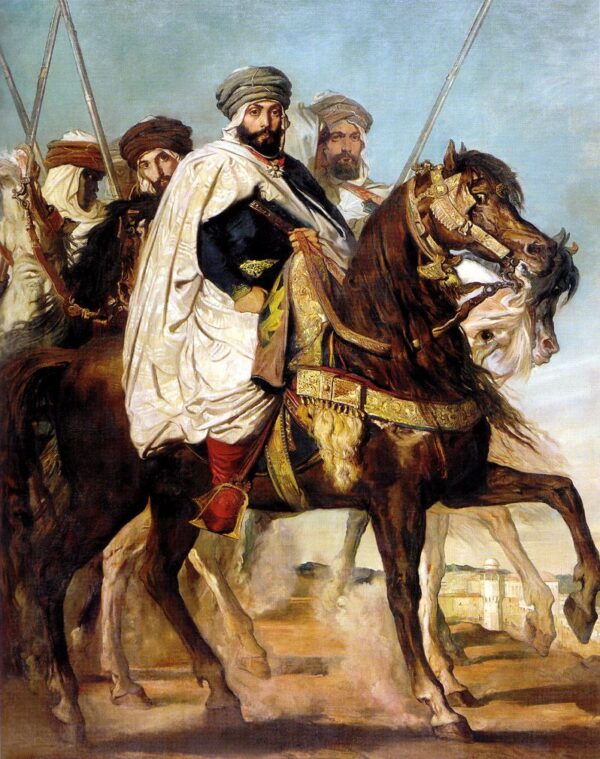 Ali Ben Hamet, Caliph of Constantine and Chief of the Haractas by Théodore Chassériau, hand-painted oil painting reproduction