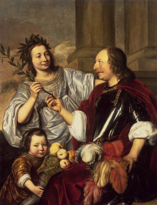 Allegorical Family Portrait by Jan de Bray, hand-painted oil painting reproduction