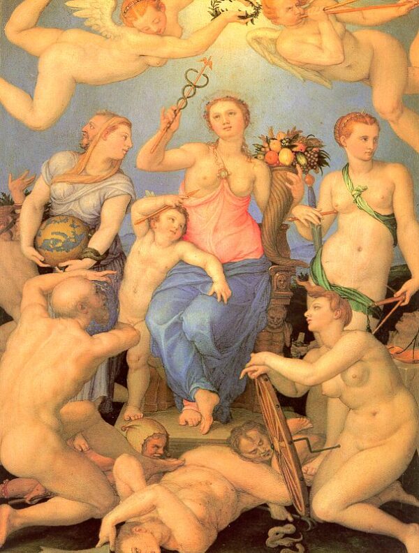 Allegory Of Happiness by Agnolo Bronzino, hand-painted oil painting reproduction