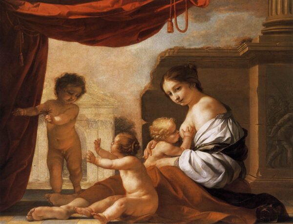 Allegory of Charity by Jacques Blanchard, hand-painted oil painting reproduction