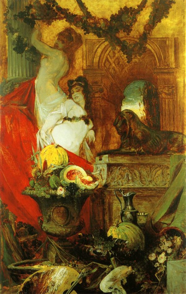 Allegory of Lust for Life by Hans Makart, hand-painted oil reproduction