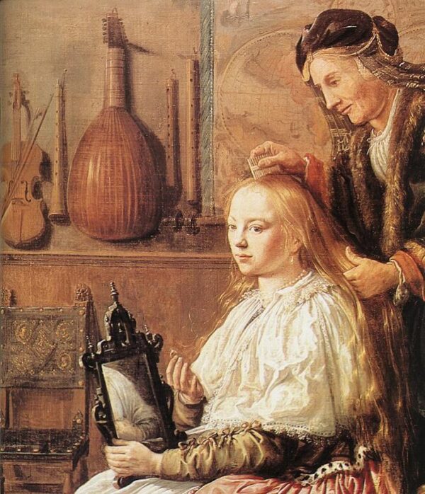 Allegory of Vanity by Jan Miense Molenaer, hand-painted oil painting reproduction