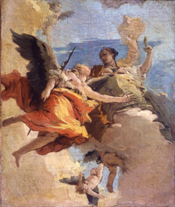Allegory of Virtue and Nobility by Giovanni Battista Tiepolo, hand-painted oil painting reproduction