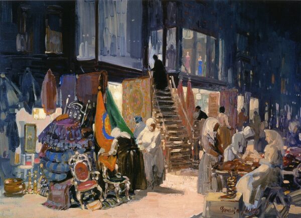 Allen Street by George Luks, hand-painted oil reproduction
