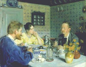 Almuerzo con Otto Benzon by Peder Severin Krøyer, hand-painted oil painting reproduction