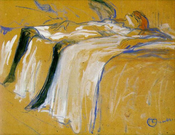Alone by Toulouse-Lautrec, hand-painted oil reproduction