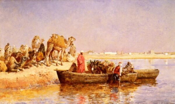 Along The Nile by Edwin Lord Weeks, hand-painted oil painting reproduction