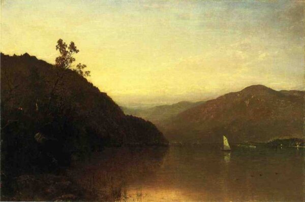 Along the Hudson by John Frederick Kensett, hand-painted oil reproduction