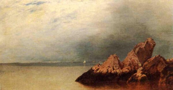 Along the Shore by John Frederick Kensett, hand-painted oil painting reproduction