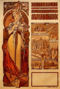 Austria by Alphonse Mucha, hand-painted oil painting reproduction