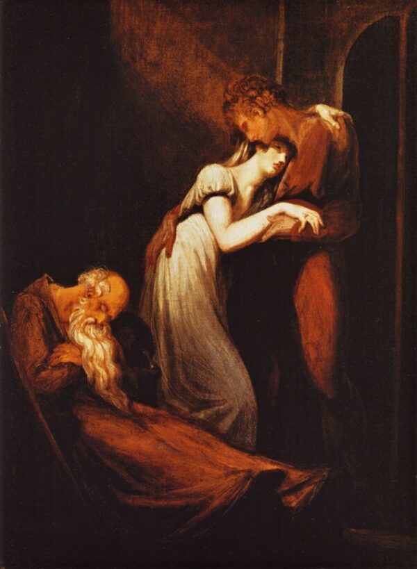 Huon and Amanda with the Dead Alphonso by Henry Fuseli, hand-painted oil painting reproduction