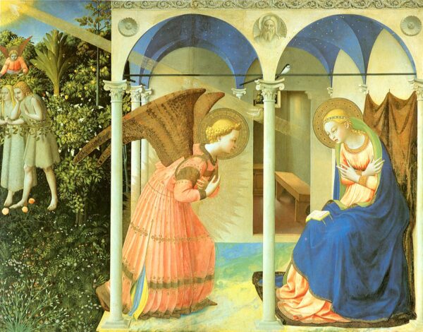Altarpiece of the Annunciation by Fra Angelico, hand-painted oil painting reproduction
