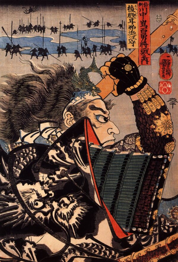 Amakasu Omi no kami by Utagawa Kuniyoshi, hand-painted oil painting reproduction