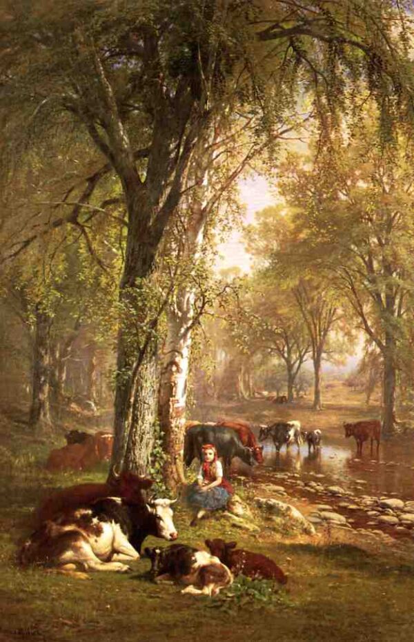Among Friends by James McDougal Hart, hand-painted oil painting reproduction