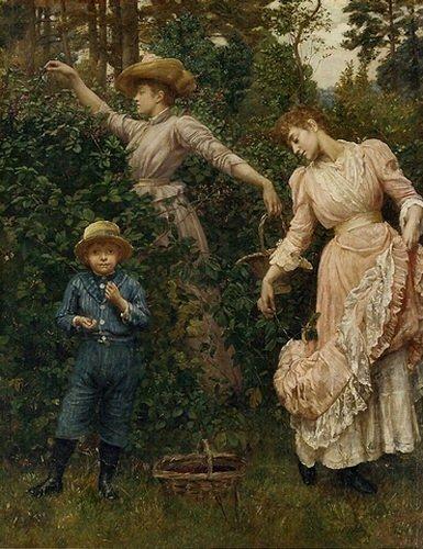 Among the Brambles by Valentine Cameron Prinsep, hand-painted oil reproduction