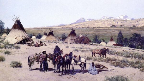 Among the Foothills by Henry Farny, hand-painted oil painting reproduction
