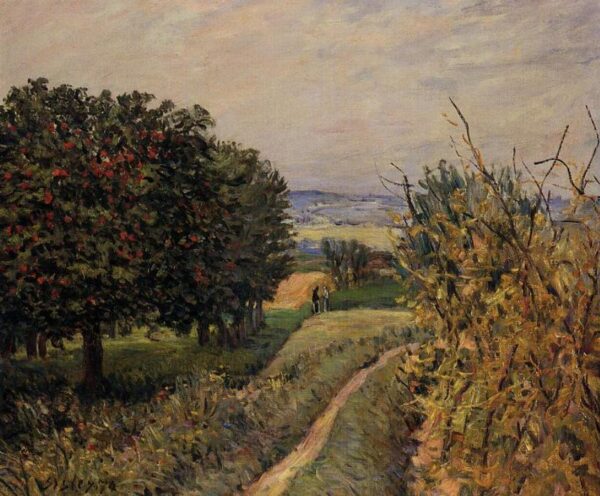 Among the Vines near Louveciennes by Alfred Sisley, hand-painted oil painting reproduction