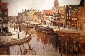 Amsterdam Korte Prinsengracht by George Hendrik Breitner, hand-painted oil painting reproduction