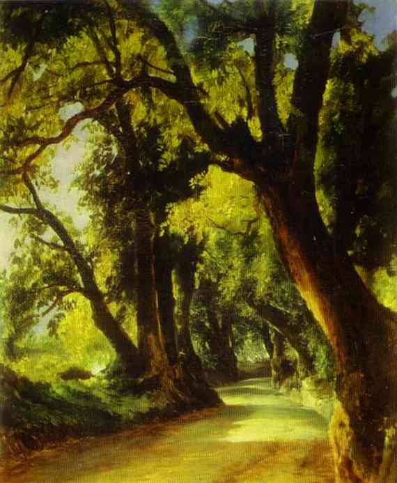 An Alley In Albano by Mikhail Lebedev, hand-painted oil reproduction