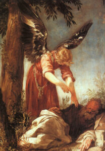 An Angel Awakens the Prophet Elijah by Juan Antonio Escalante, hand-painted oil painting reproduction