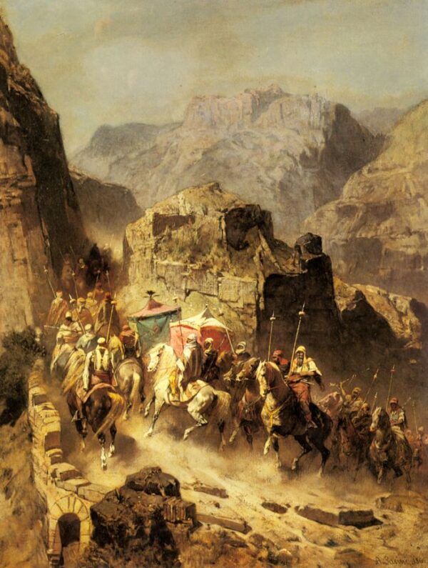 An Arab Caravan by Alberto Pasini, hand-painted oil painting reproduction