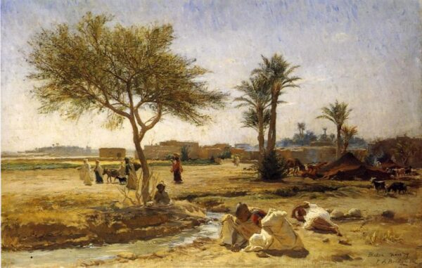 An Arab Village by Frederick Arthur Bridgman, hand-painted oil painting reproduction