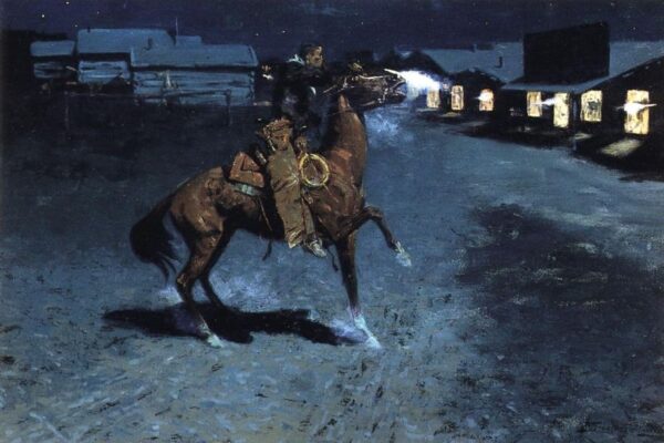 An Argument with the Town Marshall by Frederic Remington, hand-painted oil painting reproduction