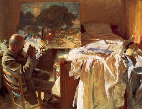 An Artist in His Studio by John Singer Sargent, hand-painted oil painting reproduction