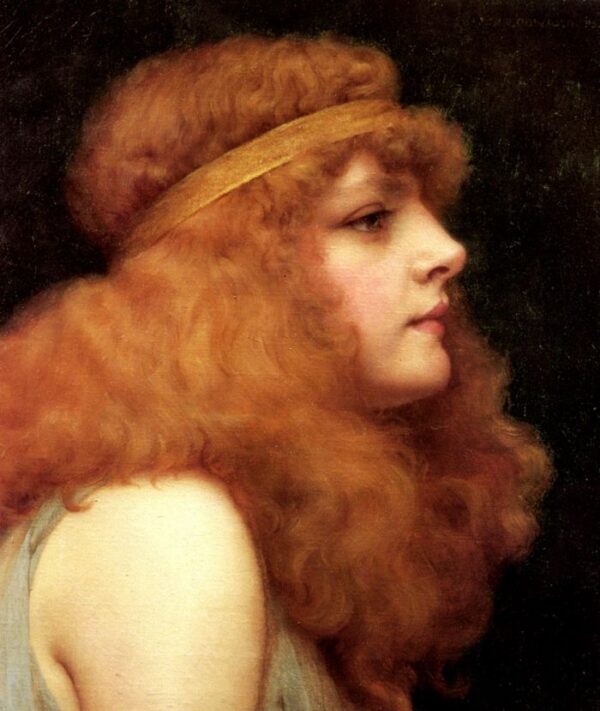 An Auburn Beauty by John William Godward, hand-painted oil painting reproduction