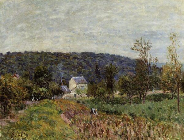 An Autumn Evening near Paris by Alfred Sisley, hand-painted oil painting reproduction