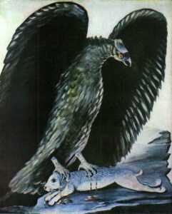 An Eagle With A Captured Hare by Niko Pirosmani, hand-painted oil painting reproduction