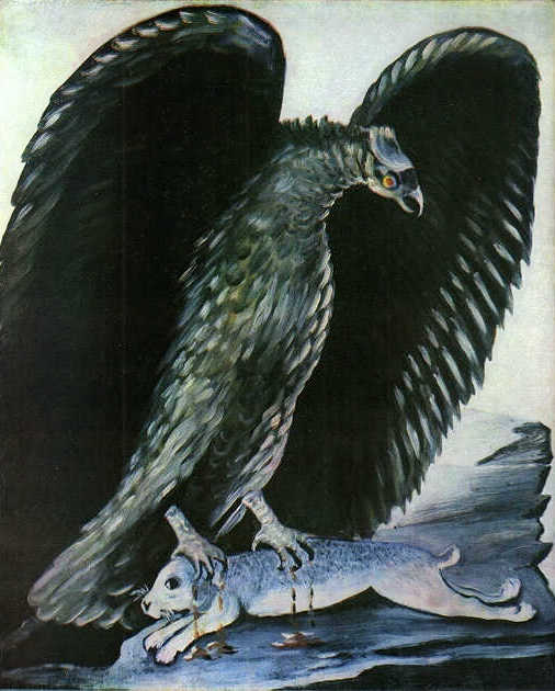 An Eagle With A Captured Hare by Niko Pirosmani, hand-painted oil reproduction