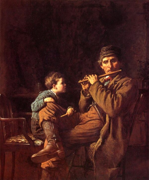 An Earnest Pupil by Eastman Johnson, hand-painted oil painting reproduction