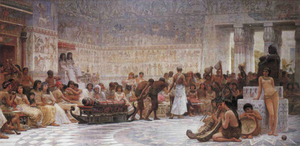 An Egyptian Feast by Edwin Longsden Long, hand-painted oil painting reproduction